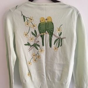 Embroidered Anthropologie Cardigan sweater